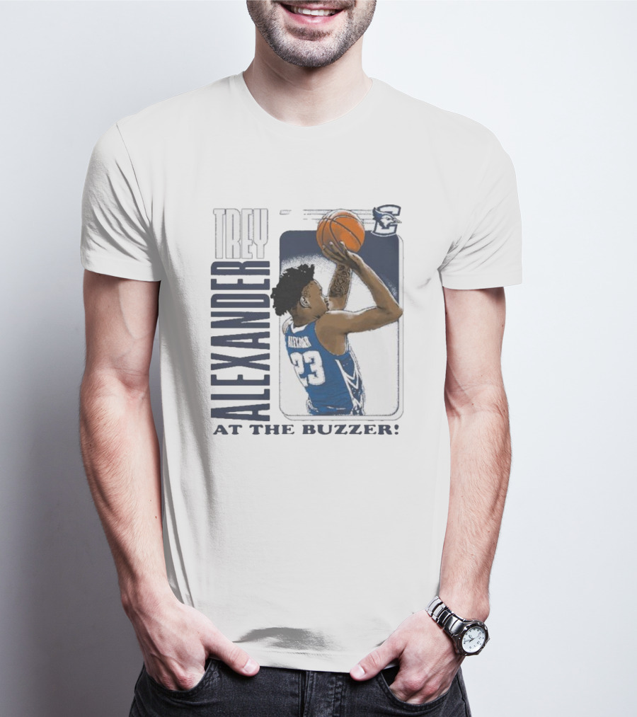Trey Alexander 23 At The Buzzer Basketball Creighton Bluejays T-Shirt