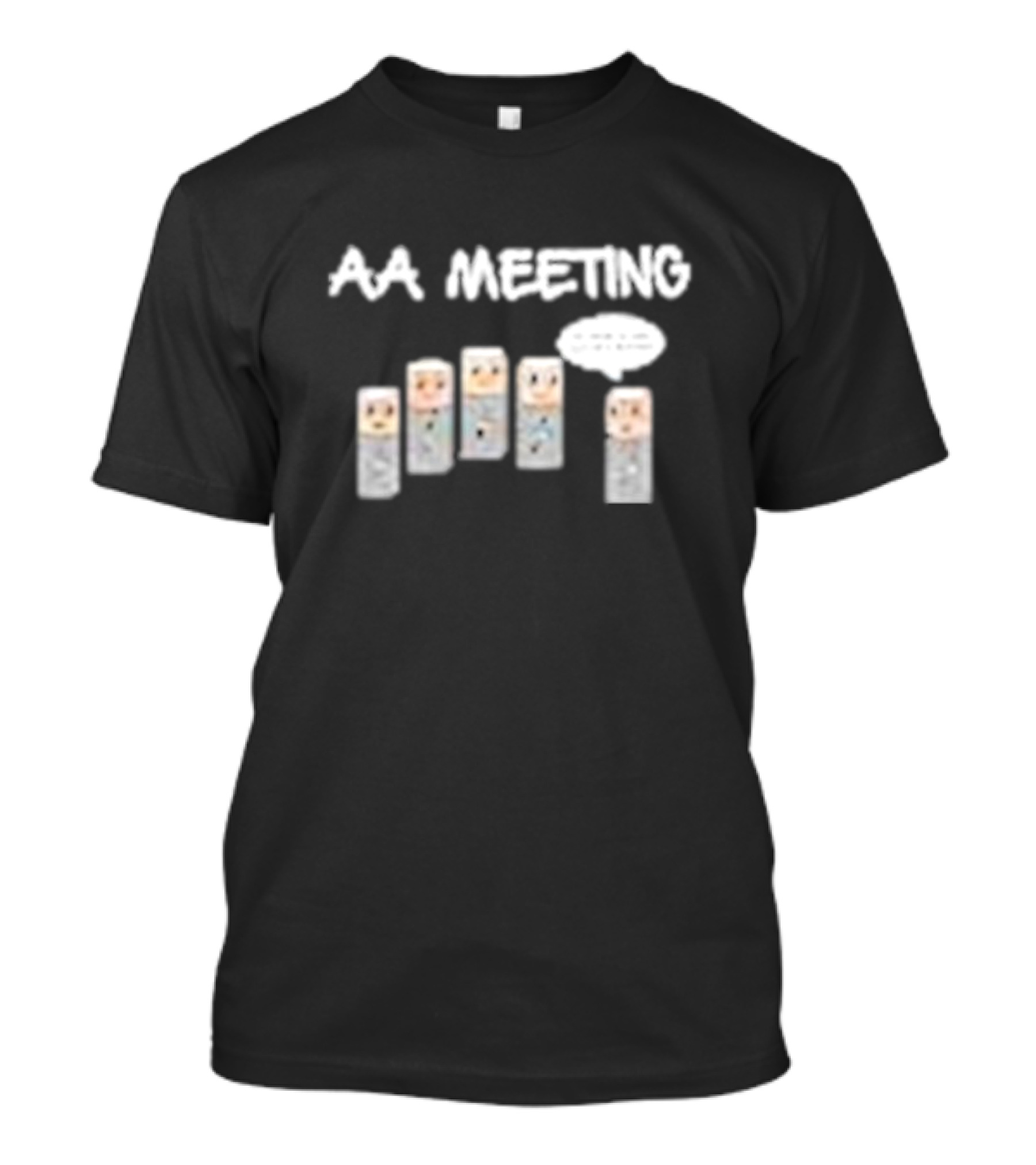 AA Meeting Battery Characters Group Conversation T-Shirt