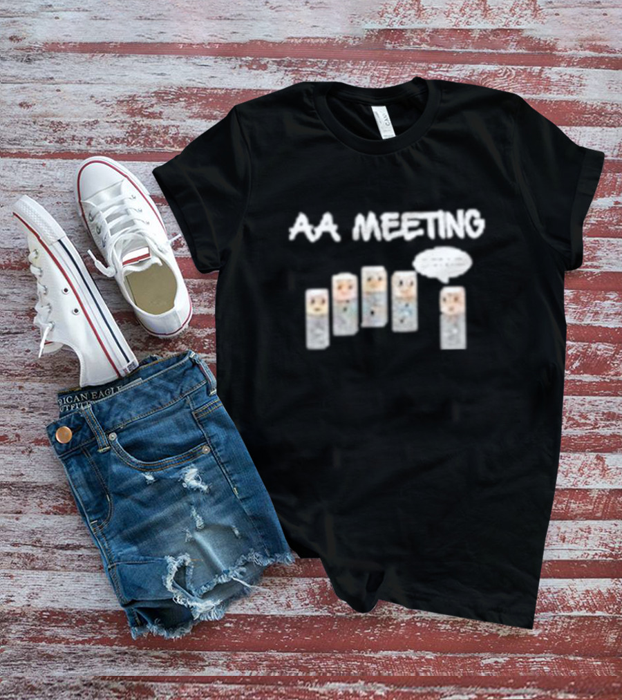 AA Meeting Battery Characters Group Conversation T-Shirt