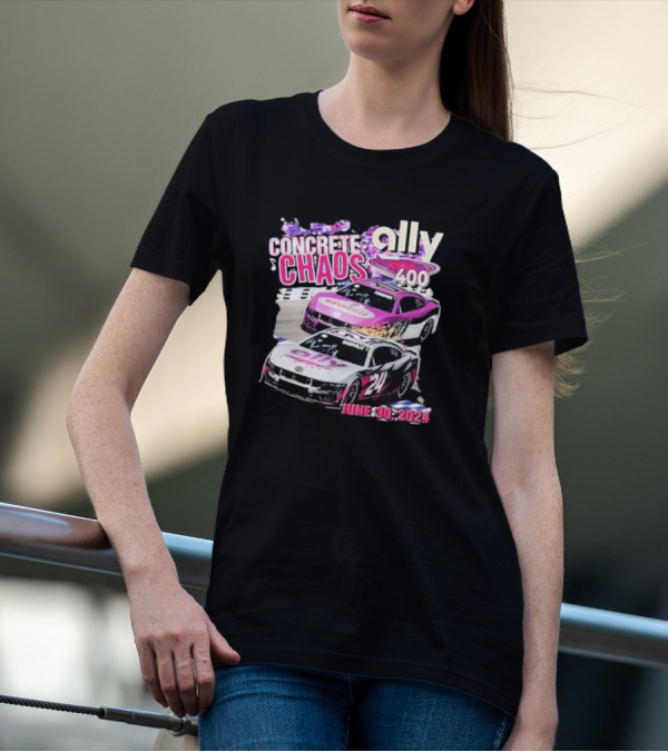 Ally 400 Concrete Chaos June 30 2024 NASCAR Race Cars Events T-Shirt
