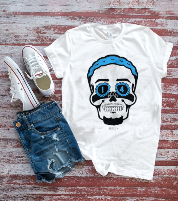 Amon-Ra St Brown Sugar Skull NFLPA 14 T-Shirt