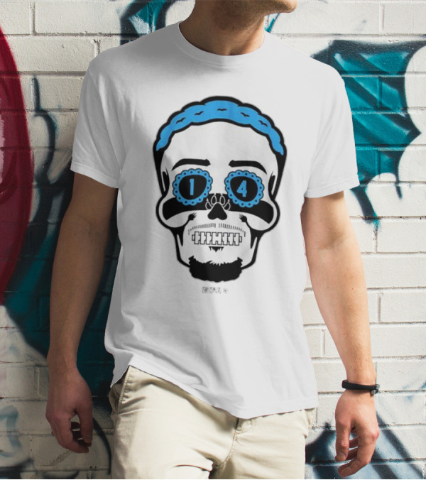 Amon-Ra St Brown Sugar Skull NFLPA 14 T-Shirt