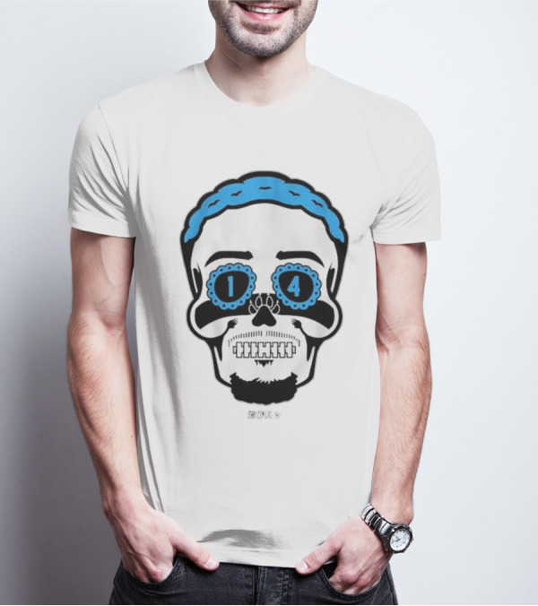 Amon-Ra St Brown Sugar Skull NFLPA 14 T-Shirt