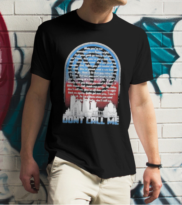 Chris Young Don’t Call Me Song Lyrics City Skyline T-Shirt