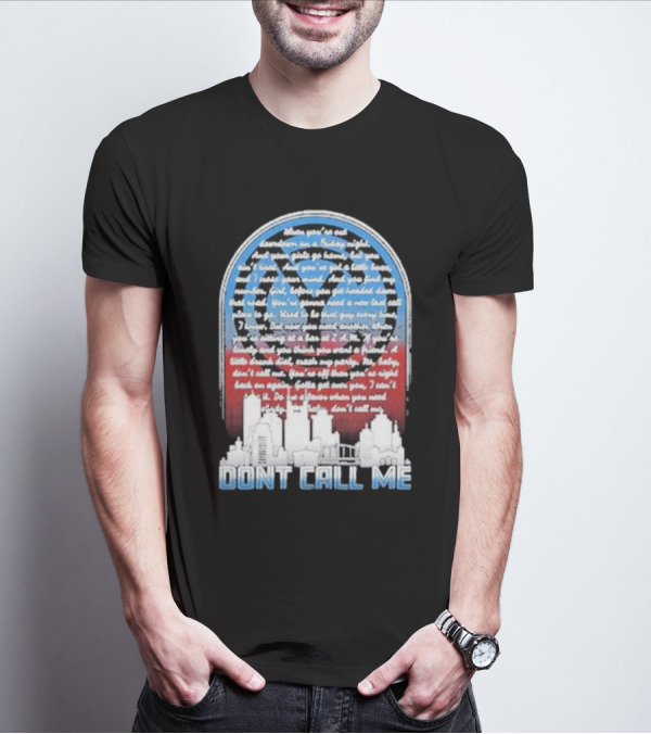 Chris Young Don’t Call Me Song Lyrics City Skyline T-Shirt