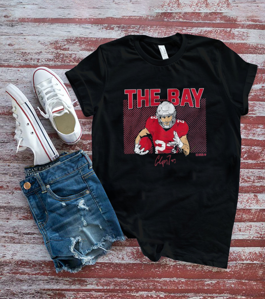 THE BAY Christian McCaffrey Red Football T-Shirt