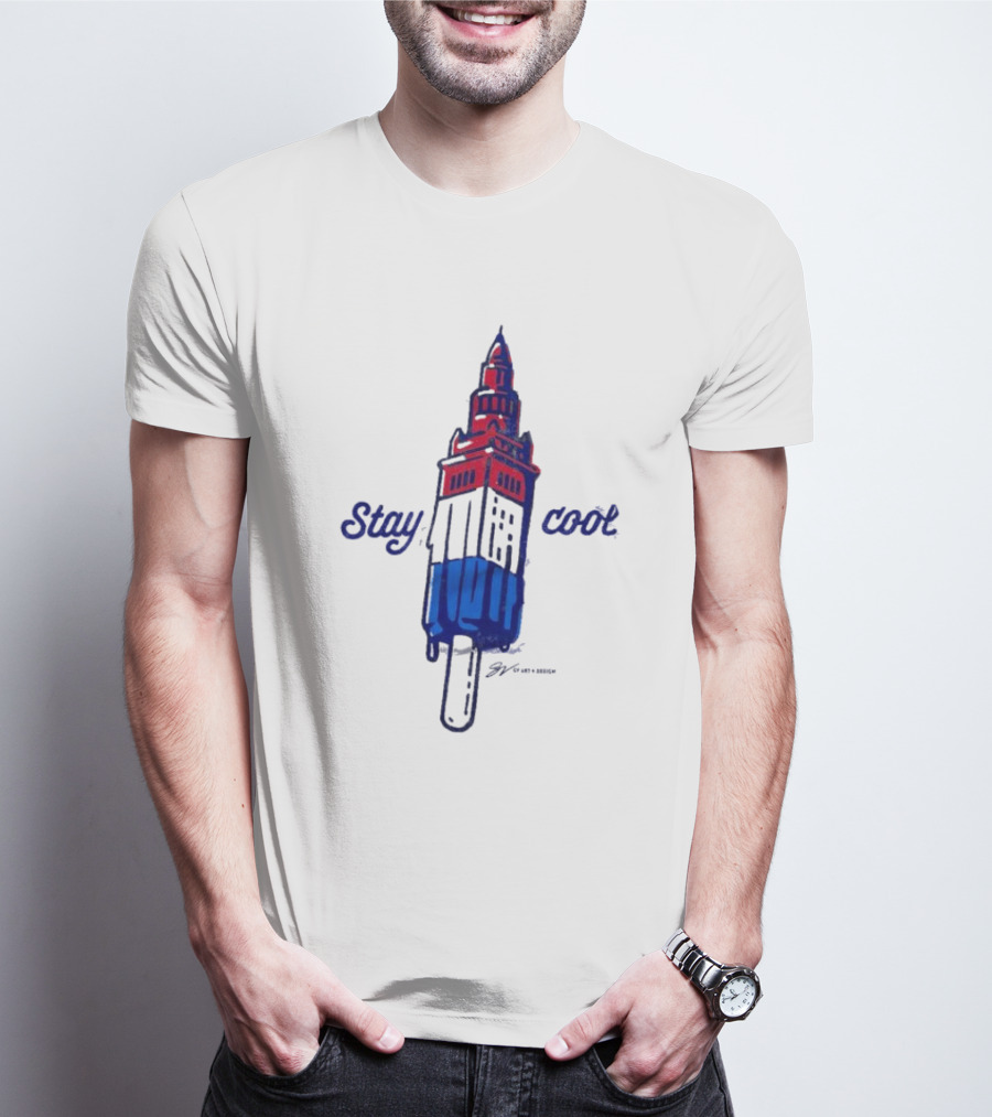 Cleveland Stay Cool Tower Popsicle T-Shirt