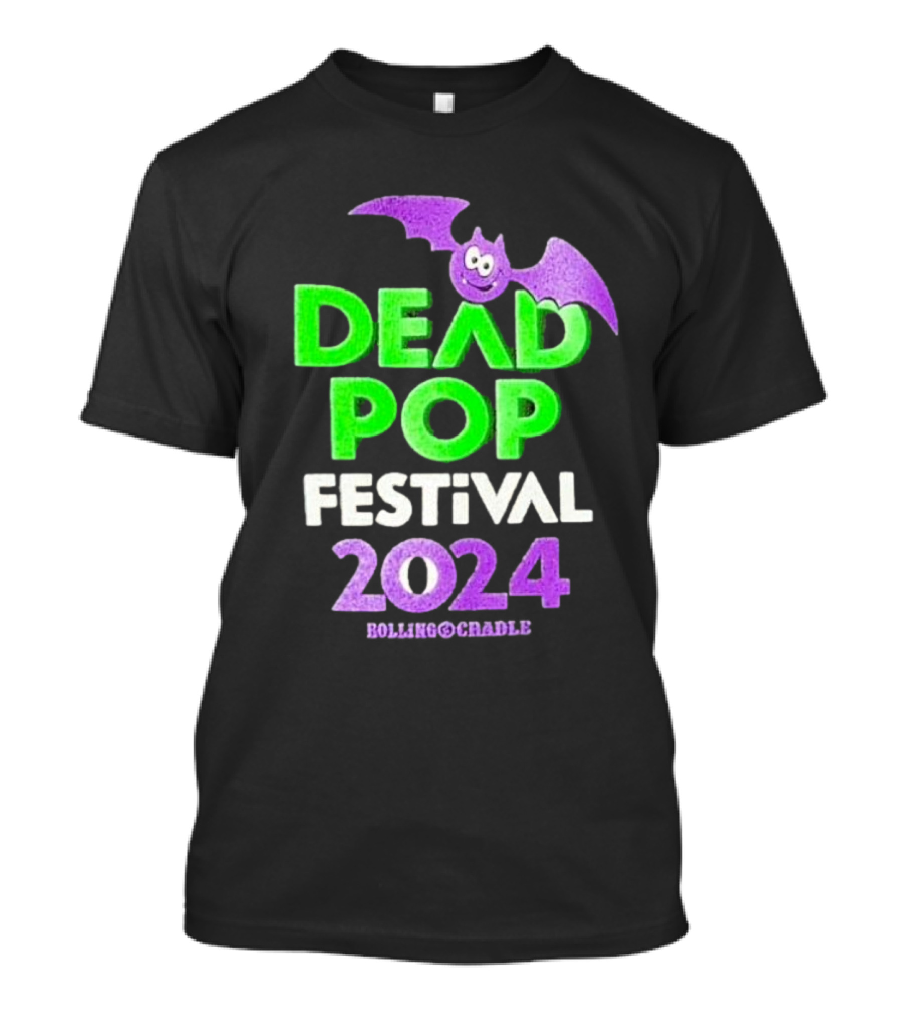 Dead Pop Festival 2024 Bolling Cradle Purple Bat T-Shirt