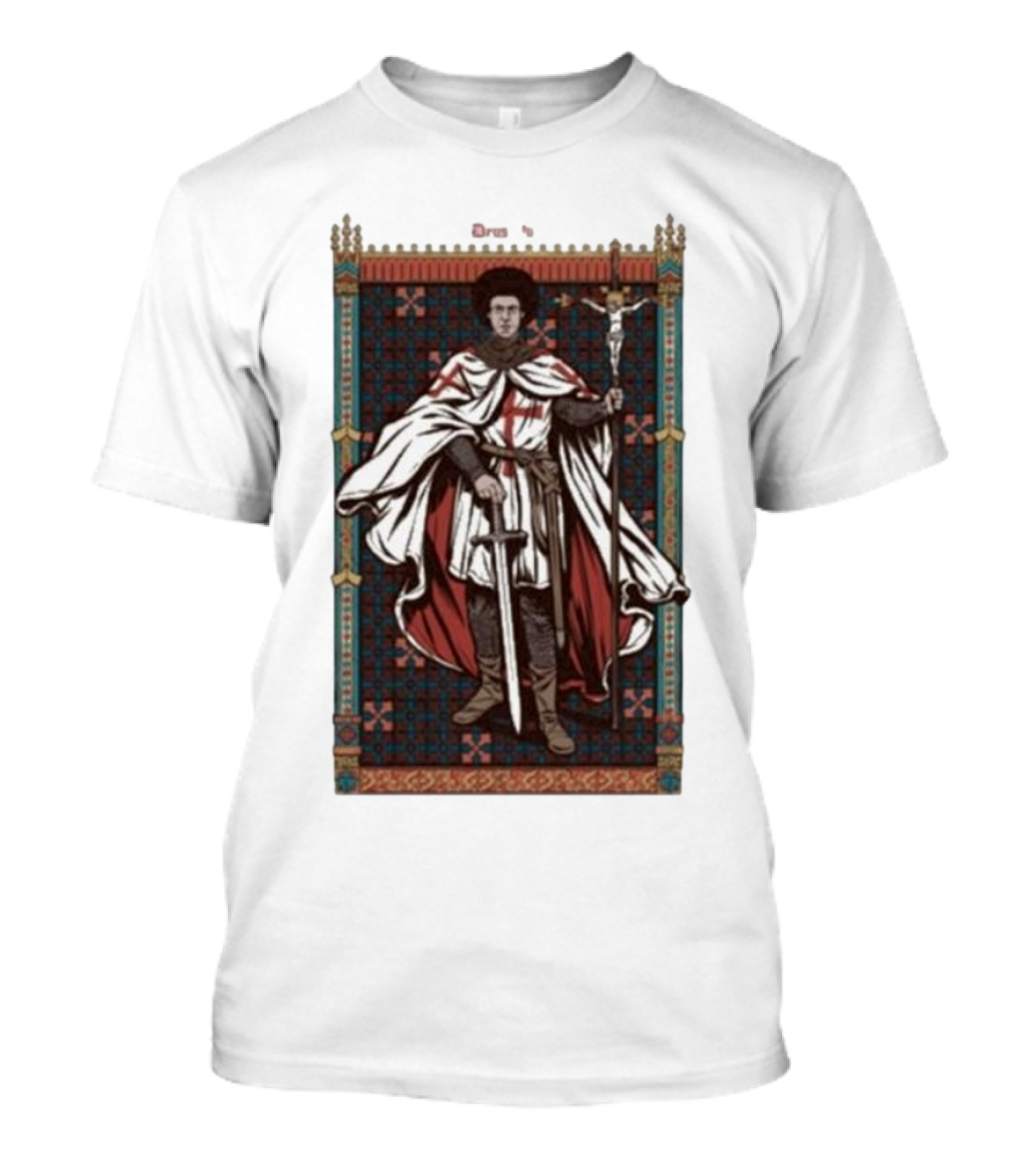 Lotus Eaters Fr Robinson Deus Vult Medieval Knight Tapestry T-Shirt