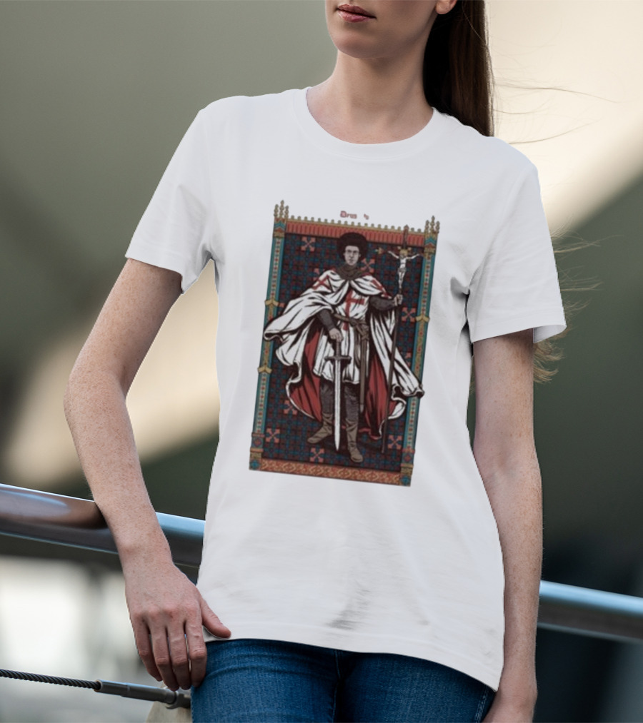 Lotus Eaters Fr Robinson Deus Vult Medieval Knight Tapestry T-Shirt