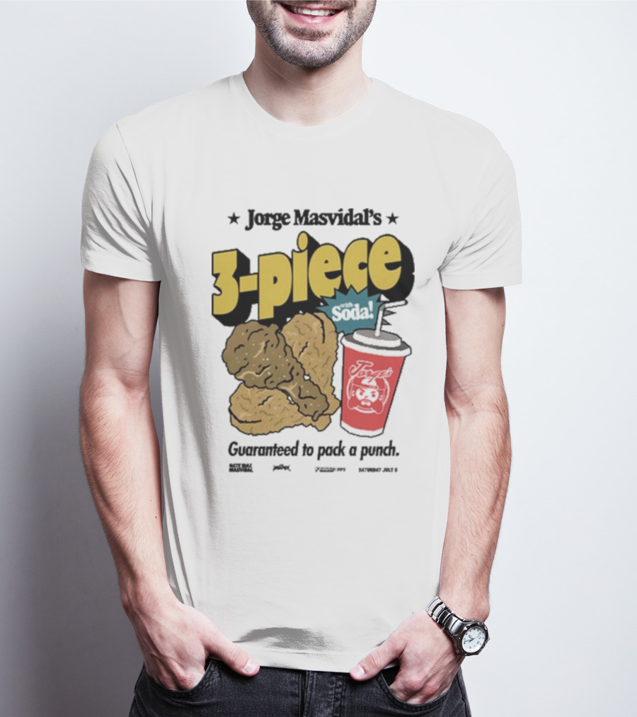 Jorge Masvidal's 3-Piece Soda Guaranteed To Pack A Punch T-Shirt