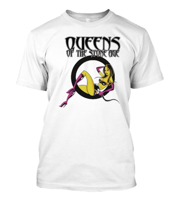 Queens Of The Stone Age Q Lady 2024 Vintage Style Fan Art Featuring Iconic Rock Band T-Shirt