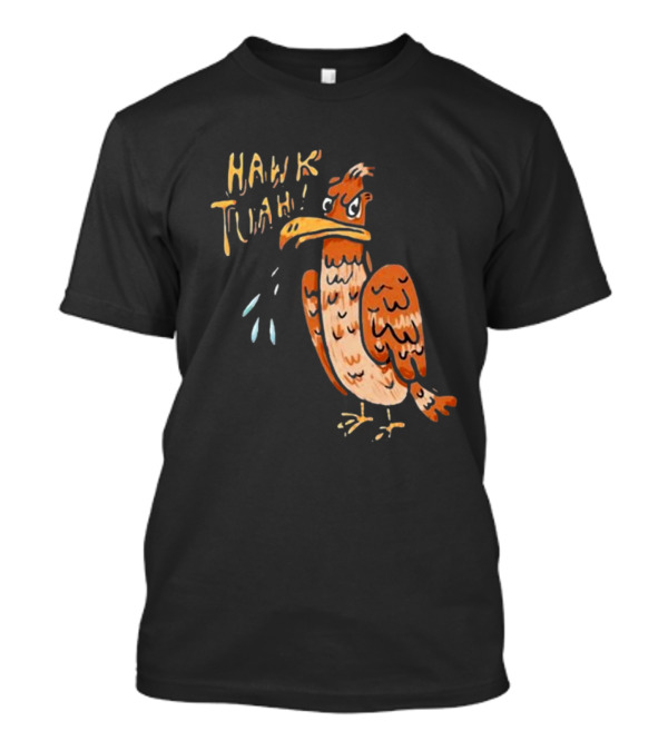 Hawk Hawk Tuah 2024 Scowling Cartoon Bird T-Shirt
