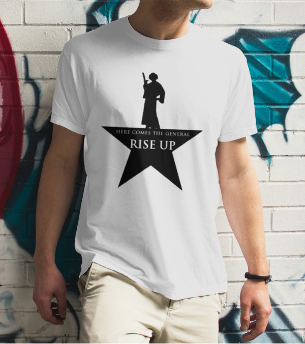 Here Comes The General Rise Up Hamilton Star T-Shirt