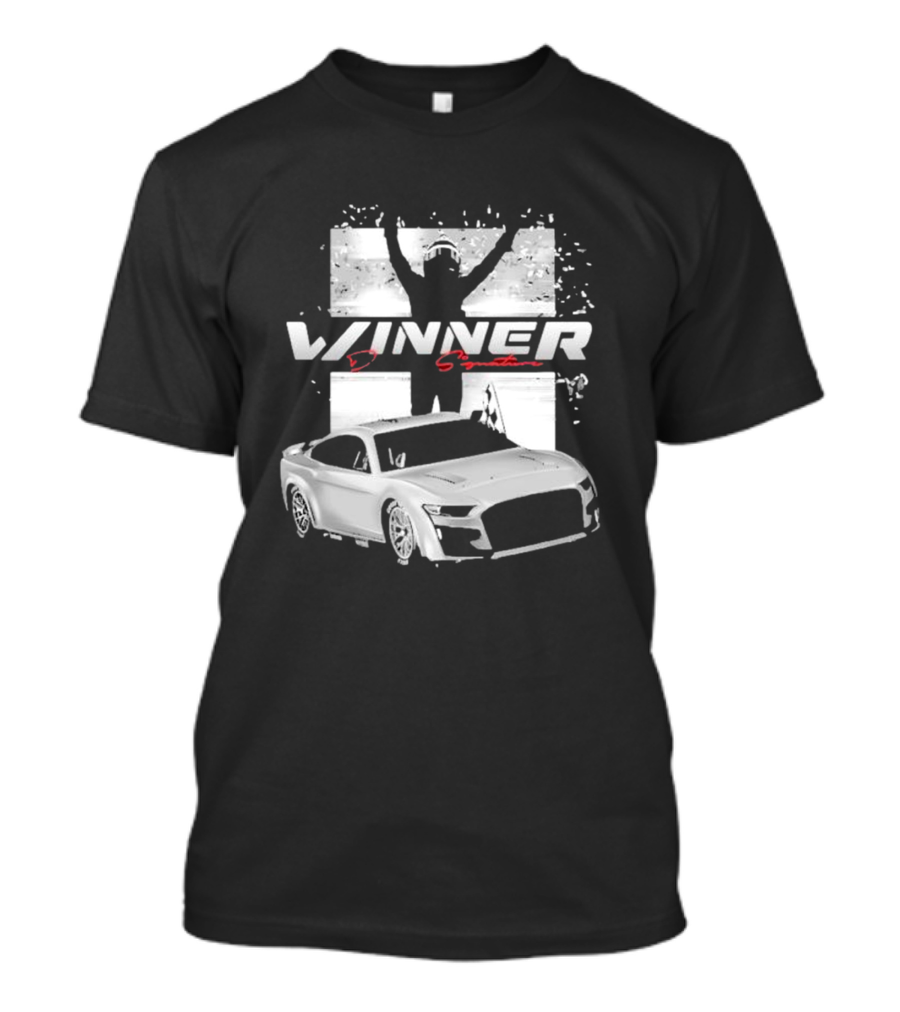 Winner Joey Logano Checkered Flag Sports 2024 Ally 400 Race Signature Car T-Shirt
