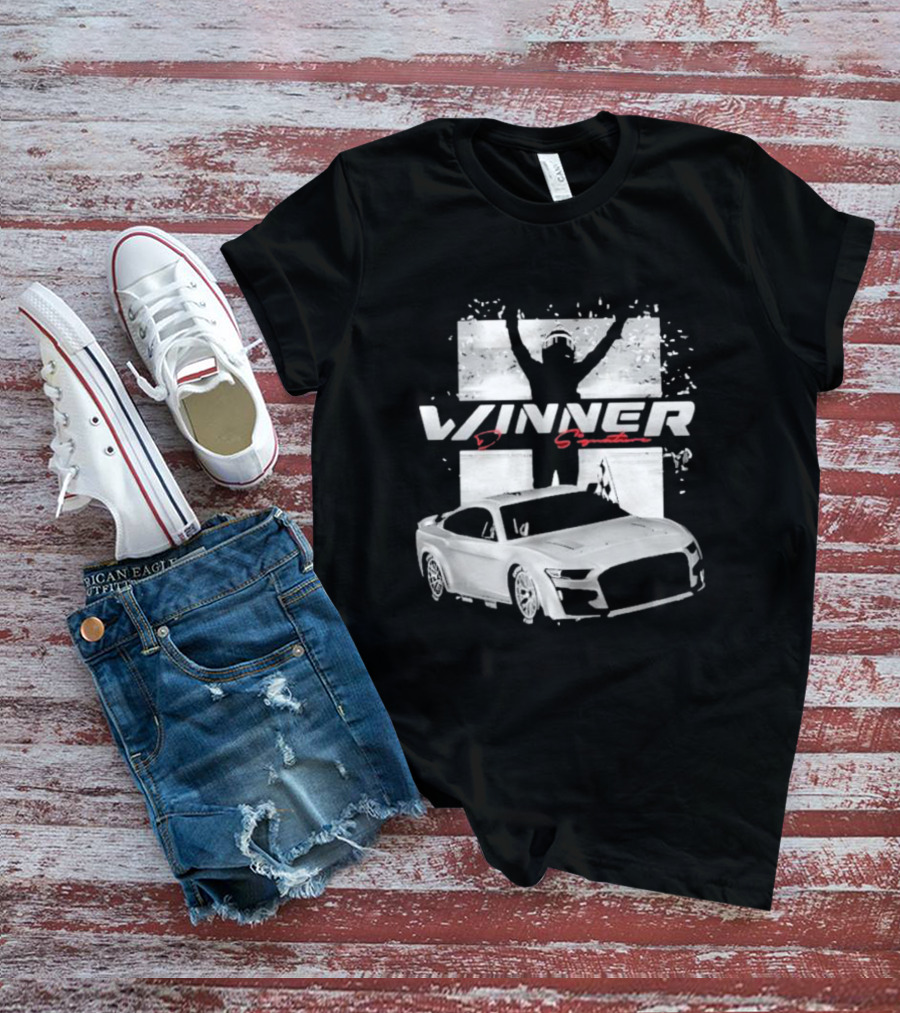 Winner Joey Logano Checkered Flag Sports 2024 Ally 400 Race Signature Car T-Shirt