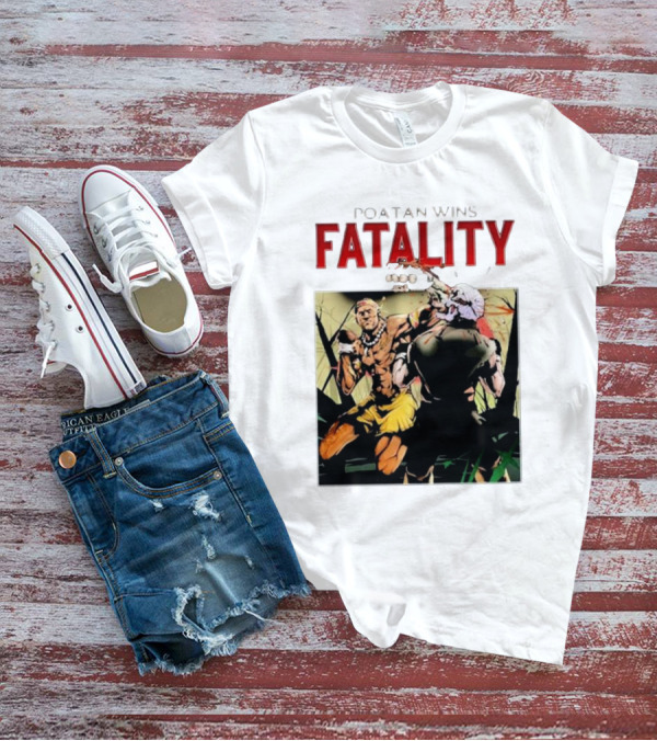 Poatan Wins Fatality Comic Style Fight Scene T-Shirt