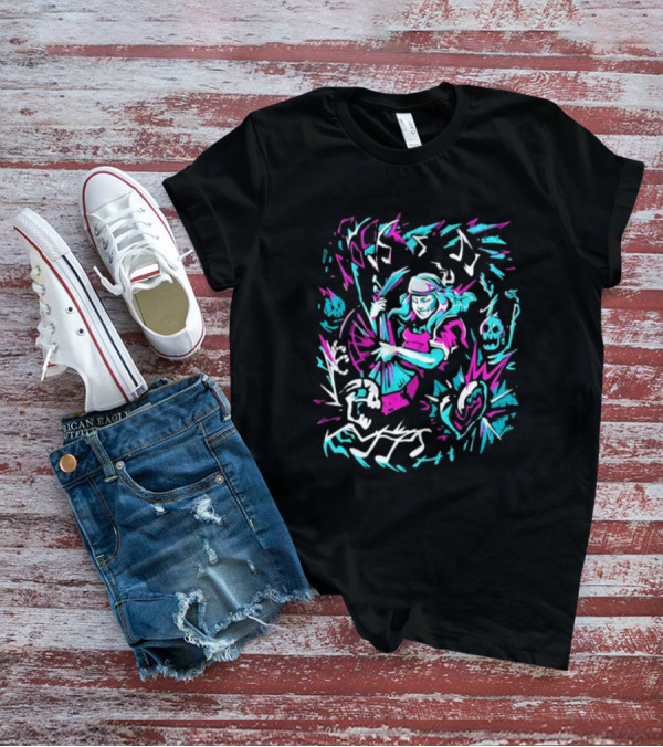 Shred The Undead 2024 Neon Skeleton Rocker SGDQ T-Shirt