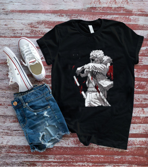 The My Hero Academia Anime Hawks With Swords And Japanese Text T-Shirt