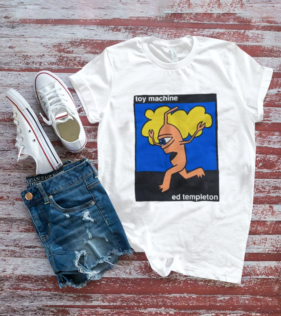 Toy Machine Ed Templeton Cartoon Character With Yellow Hair And One Eye T-Shirt