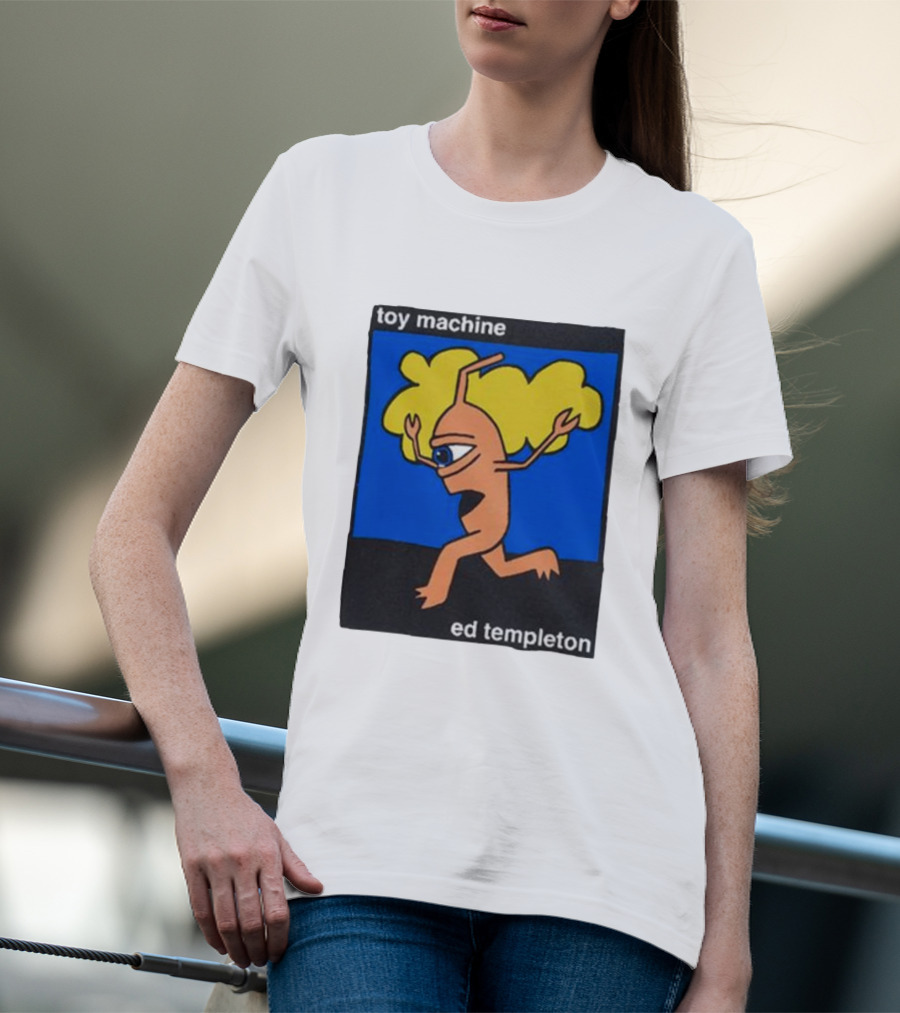 Toy Machine Ed Templeton Cartoon Character With Yellow Hair And One Eye T-Shirt