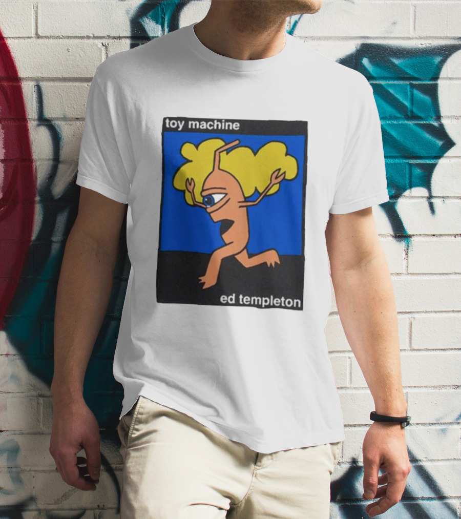 Toy Machine Ed Templeton Cartoon Character With Yellow Hair And One Eye T-Shirt