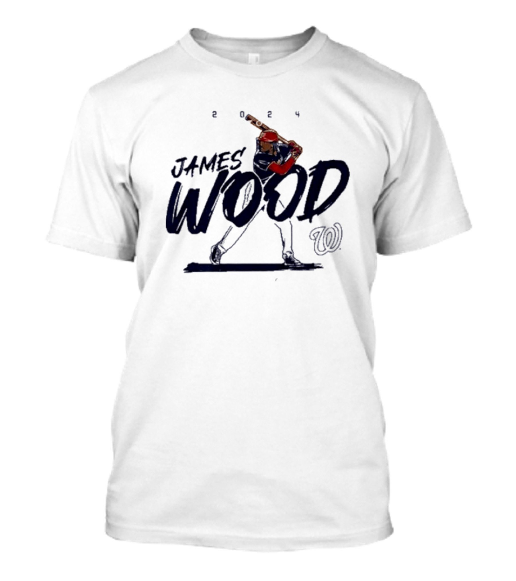 James Wood 2024 Baseball Welcome To The Show W Swinging Batter T-Shirt