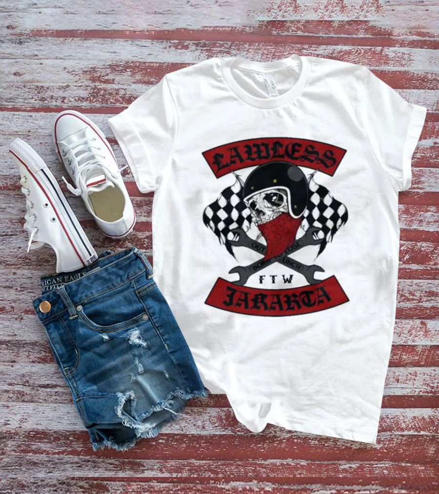 Lawless Jakarta FTW Outlaw Bones Punch Road Skull T-Shirt
