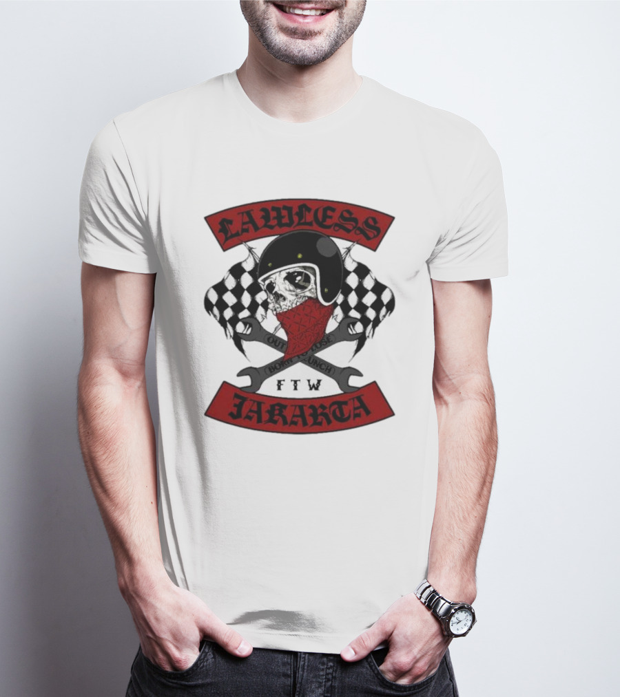 Lawless Jakarta FTW Outlaw Bones Punch Road Skull T-Shirt