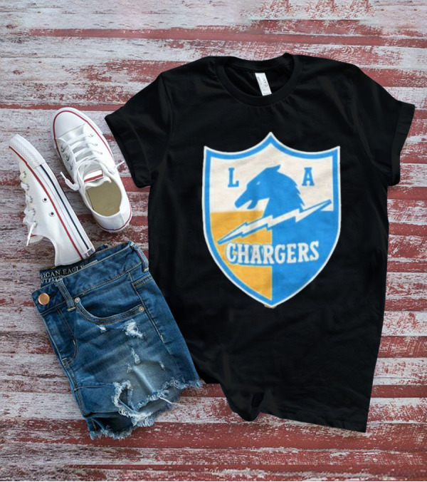 Los Angeles Chargers 1961 Vintage Logo Shield With Horse And Bolt T-Shirt