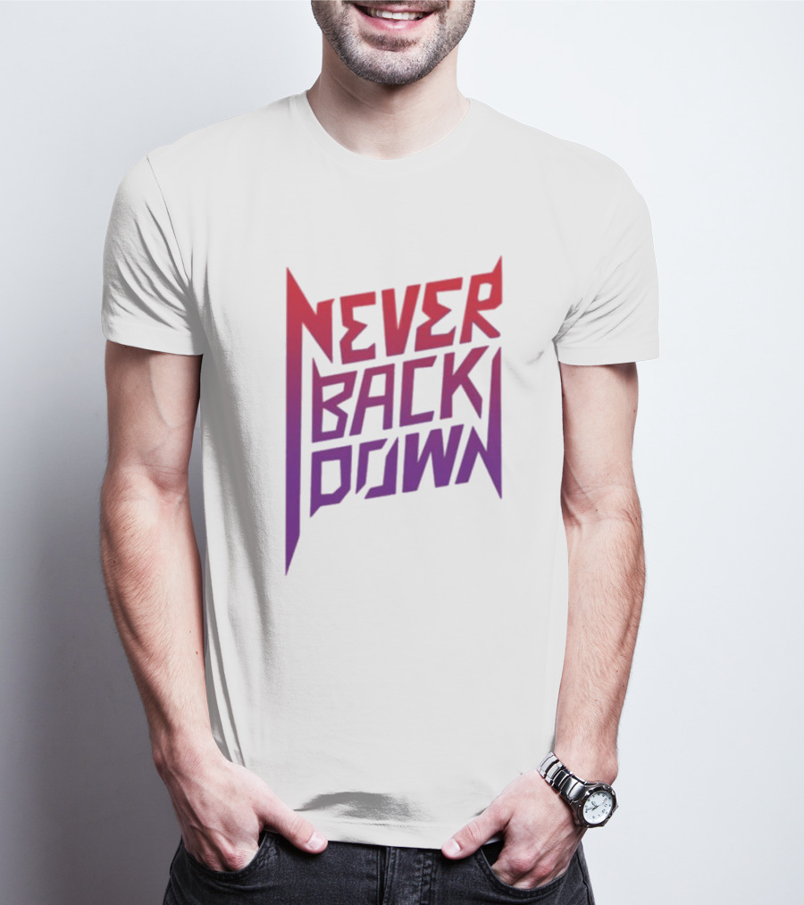 Nick Eh 30 Never Back Down Retro Gradient T-Shirt