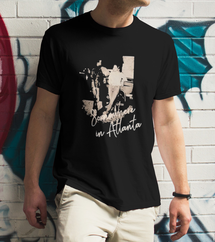 Somewhere In Atlanta Retro Car Scene T-Shirt