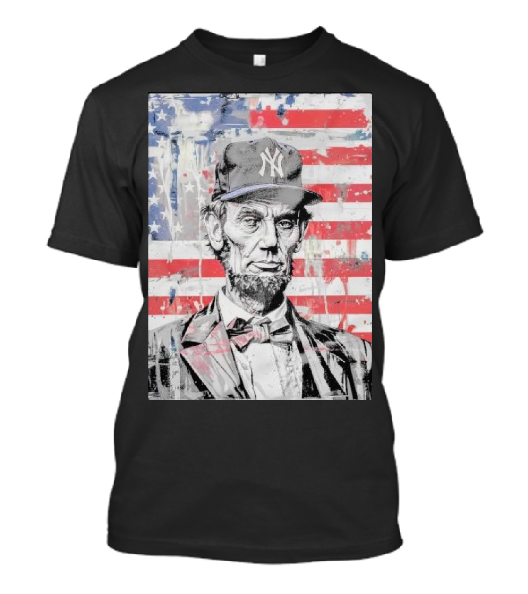 Superfan Abraham Lincoln New York Yankees 4th Of July T-Shirt