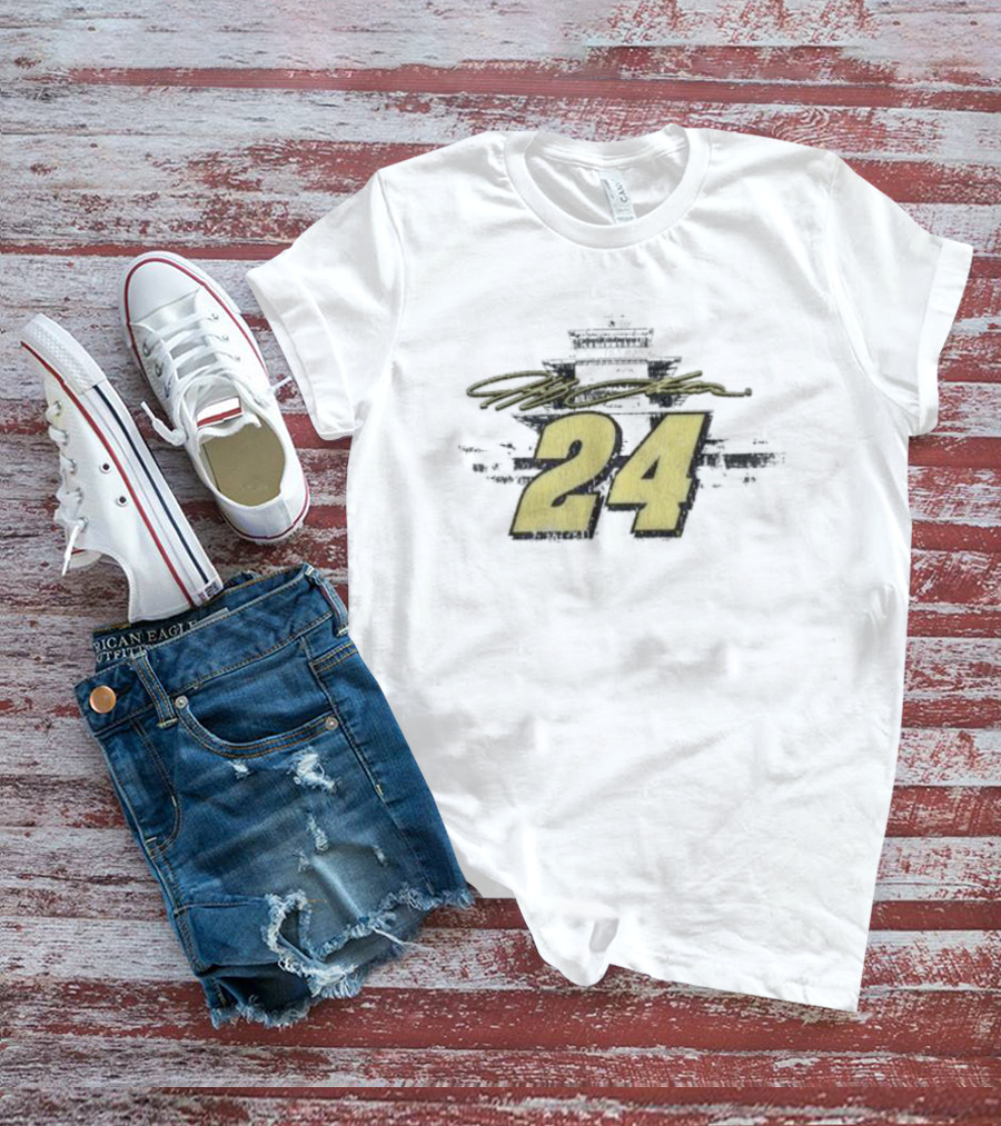 Jeff Gordon Hendrick Motorsports Team Collection 24 1994 Indy Brickyard 400 Winner T-Shirt