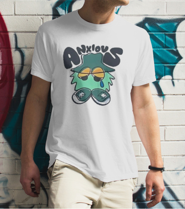 Anxious Tearful Character With Sunglasses And Hat T-Shirt