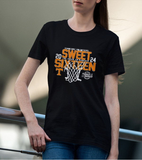 Tennessee Volunteers Sweet Sixteen 2024 The Road To Phoenix March Madness T-Shirt