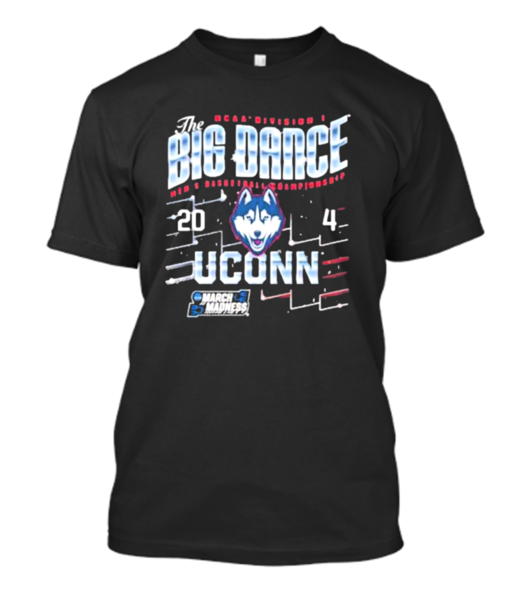 NCAA Division I The Big Dance 2024 Uconn Huskies March Madness Men's Basketball Championship T-Shirt