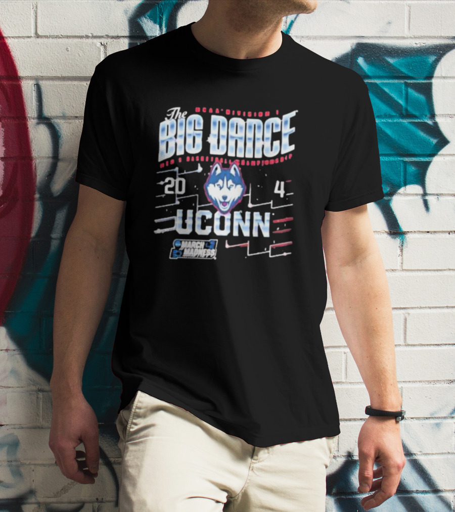 NCAA Division I The Big Dance 2024 Uconn Huskies March Madness Men's Basketball Championship T-Shirt