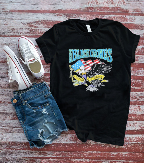The Black Crowes Amorica Or Bust Eagle With American Flag Wings T-Shirt