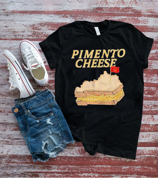 Pimento Cheese Sandwich With Kentucky Shape And Flag T-Shirt