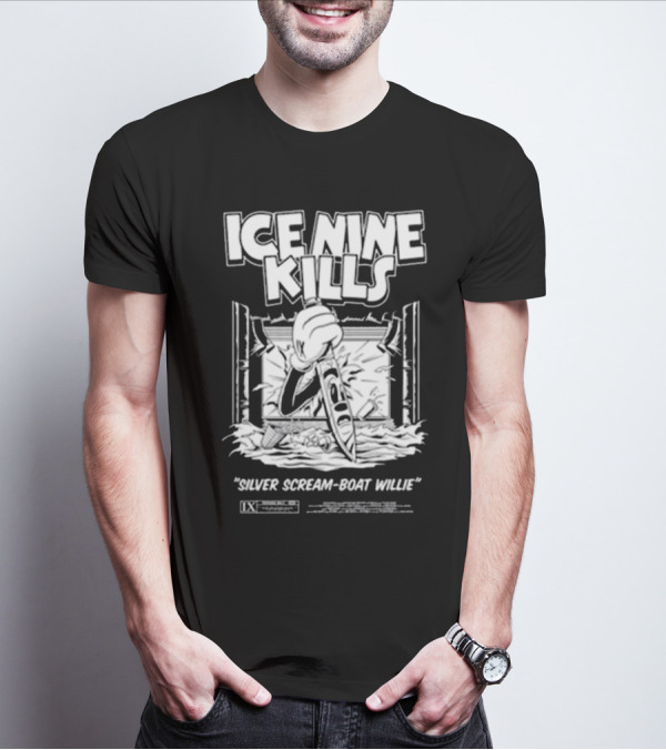 ICE NINE KILLS Silver Scream-Boat Willie IX Merchandise T-Shirt