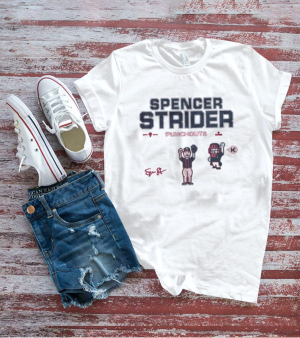 Spencer Strider Punchouts K Baseball Celebration 8-Bit T-Shirt