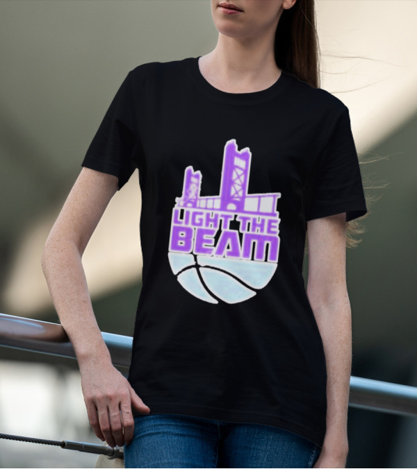 Noel Harris Light The Beam Sacramento Kings Basketball Tower T-Shirt