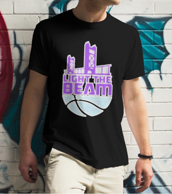 Noel Harris Light The Beam Sacramento Kings Basketball Tower T-Shirt