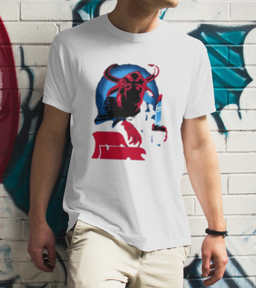 Papa Meat Cyber Bully Cow With Knife Dark Humor T-Shirt