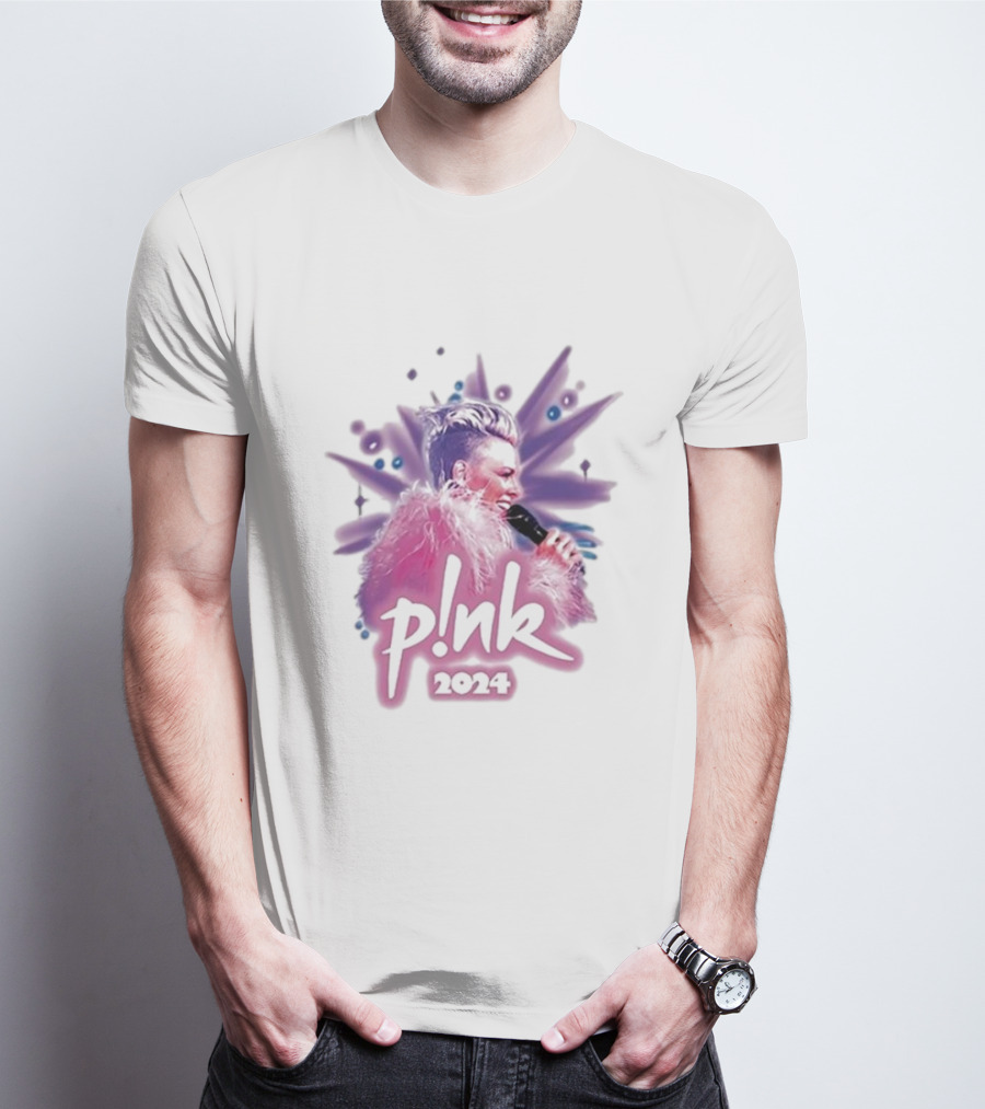 Pink 2024 Tour Summer Carnival Concert Image T-Shirt