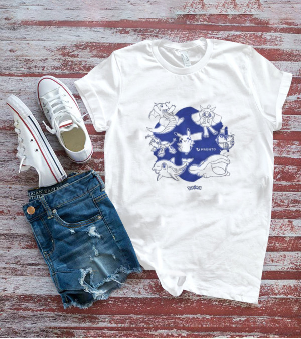 PRONTO X Pokemon Summer 2024 Pikachu Charizard Gyarados Psyduck Lapras Snorlax Squirtle T-Shirt