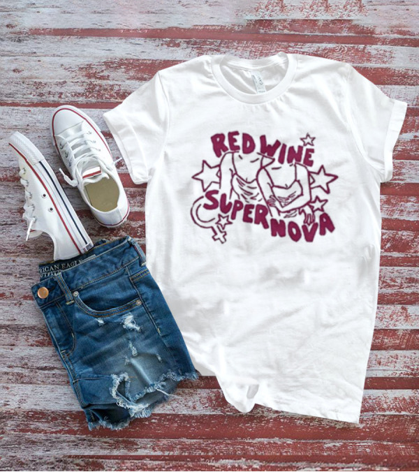 Red Wine Supernova Stars And Astrological Symbols T-Shirt