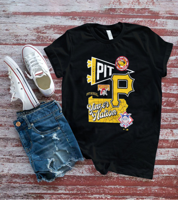 Pittsburgh Pirates PIT Logo Yinzer Nation Medical Firefighters Union T-Shirt