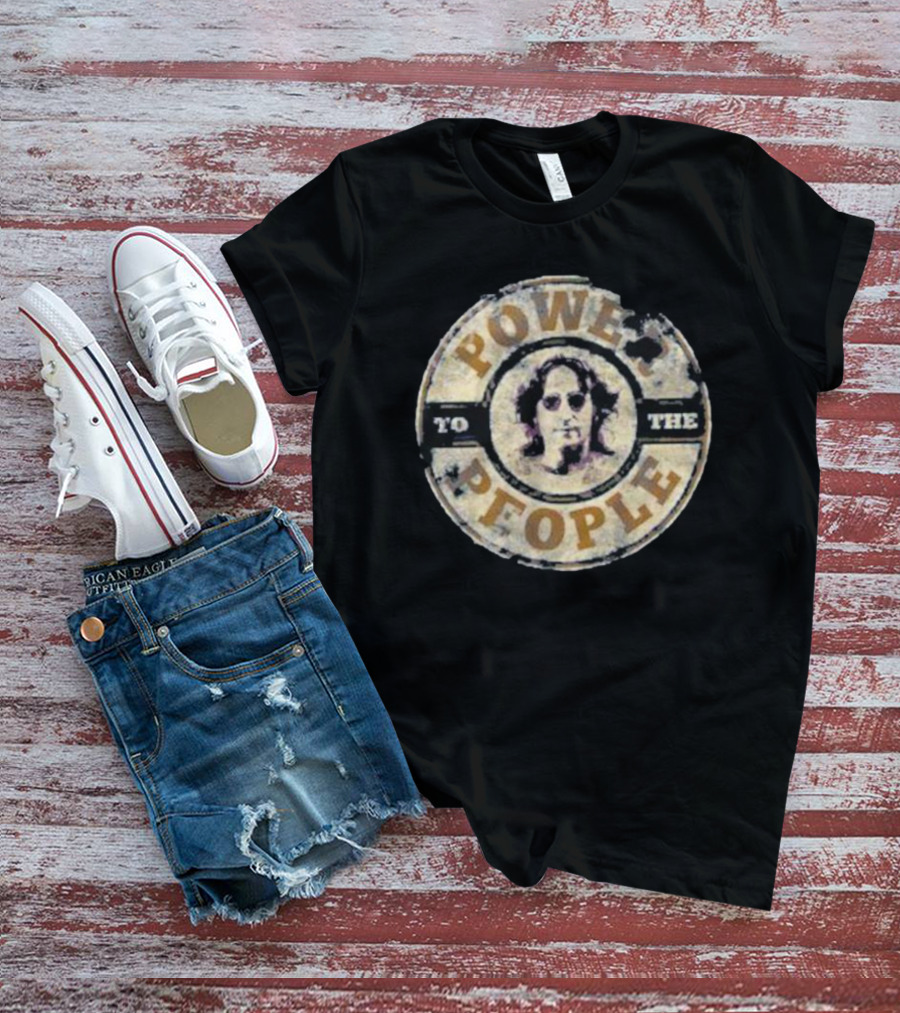 Power To The People Iconic Signature Vintage Style Round T-Shirt